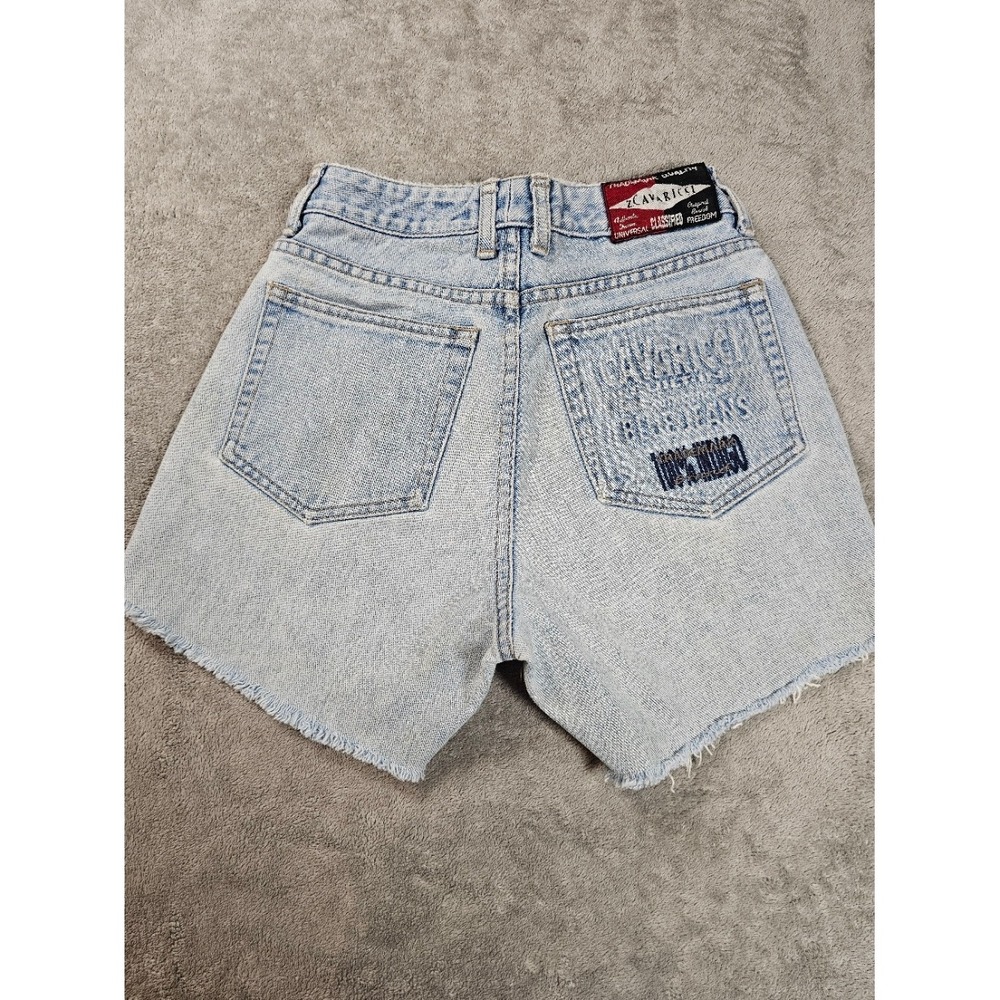 Vintage Z Cavaricci High Waisted Denim Shorts Light Wash Size 26 Made in USA